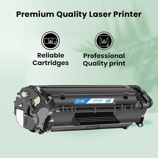 EVM ETC 12A Laser Printer Cartridge for HP LJ 1010/1012/1015/1018/1020/1022/1022N/1022NW/3015/3020/3030/3050/3052/3055/M1005/M1005/MFP/M1319f MFP, Canon LS LBP2900/2900B/3000